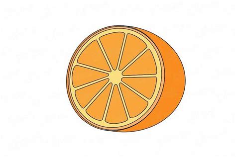 Orange Drawing Easy Slice Simple And Step By Step