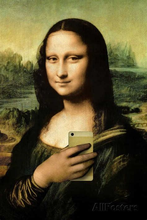 Mona Lisa Selfie Portrait Prints Kunst Mona Lisa