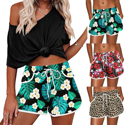 Buy For G And Women Summer Floral Beach Boardshorts With Pockets Swim Trunks At Affordable