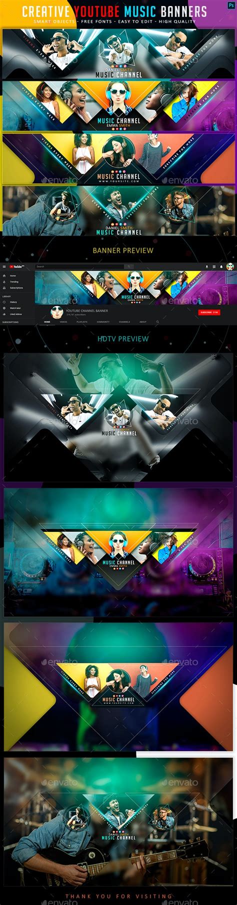 Creative Music Youtube Banners Web Elements Graphicriver