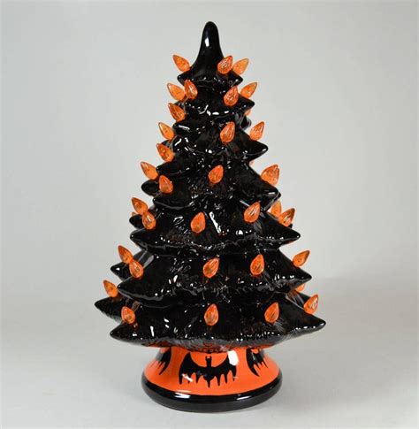 Halloween Lighted Black Ceramic Tree Made To Order 2 Weeks Etsy