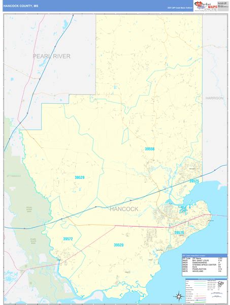 View all zip codes in ms or use the free zip code lookup. Hancock County, MS Zip Code Wall Map Basic Style by MarketMAPS