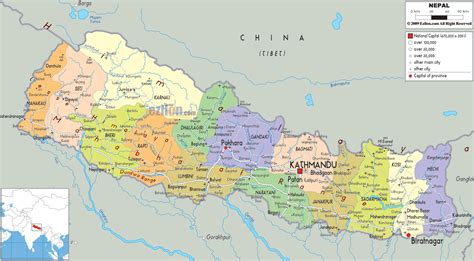 Detailed Political Map Of Nepal Ezilon Maps ~ Mapdome