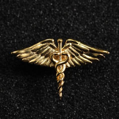 Medical Pin Caduceus 14k Gold Plated T For Doctors Etsy