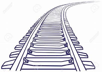 Track Train Railway Sketch Tracks Curved Vector