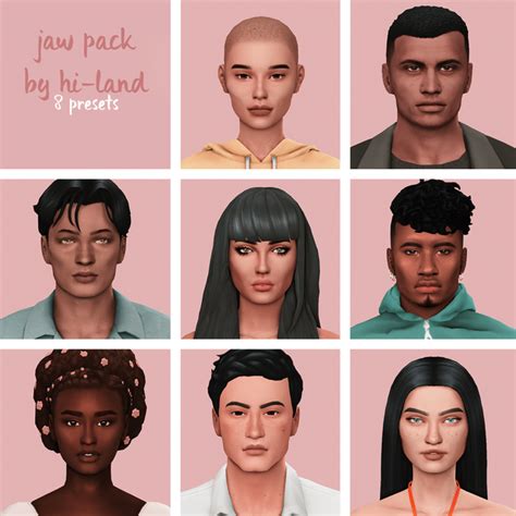 Jaw Preset Pack Hi Land On Patreon Sims 4 The Sims 4 Skin Sims