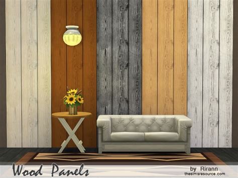 The Sims Resource Wood Panels By Rirann • Sims 4 Downloads