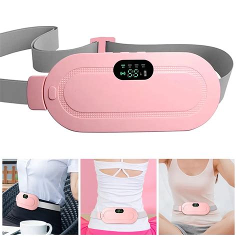 4 Massage Modes Menstrual Heating Pad 3 Heat Levels Battery Powered