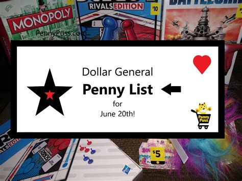 Dollar General Penny List for June 20th!