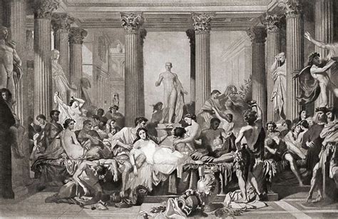Photographic Print Of Roman Orgy After The Th Century Painting Titled