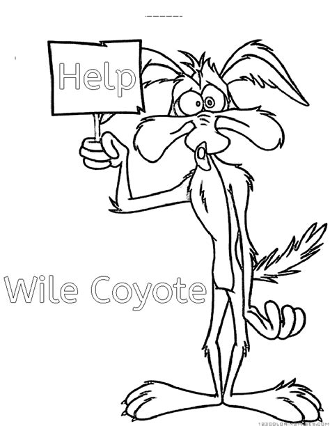 Howling coyote coloring page | free printable coloring pages. Wile coyote and road runner Coloring Pages