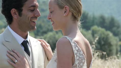 Close Up Of Newlywed Couple Kissing Rural Setting Stock Footage