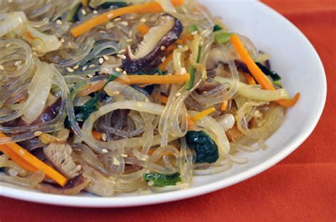 Soak in hot water for 5 to 15 minutes, just until tender. Recipe: Chap Chae (Korean Noodles With Vegetables) | Kitchn