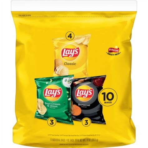 Lays® Potato Chips Mix Variety Pack Snacks 10 Ct 1 Oz Kroger