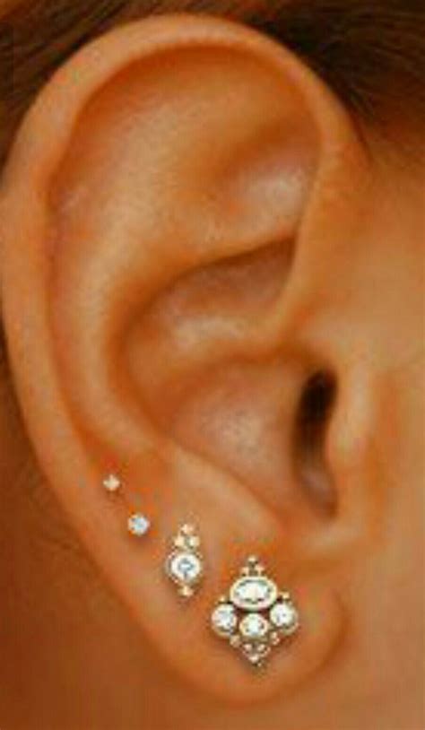 Quad Lobe Piercing Bump Ear Lobe Piercings Piercings For Girls