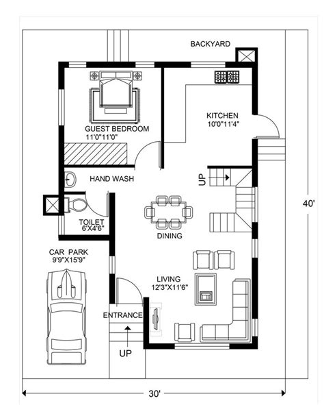 The Floor Plan For A Small House With Two Bedroom And Living Room
