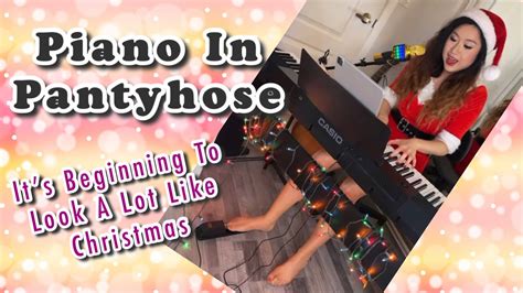 Pantyhose Piano Pedal Pumping Its Beginning To Look A Lot Like Christmas Nylons Feet Legs