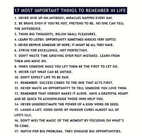 17 Most Important Things To Remember Quotes Motivation