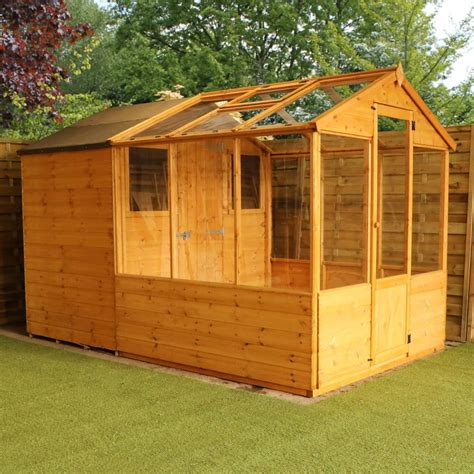 Mercia Traditional Apex Combined Greenhouse Shed 10X6 | GardenStreet
