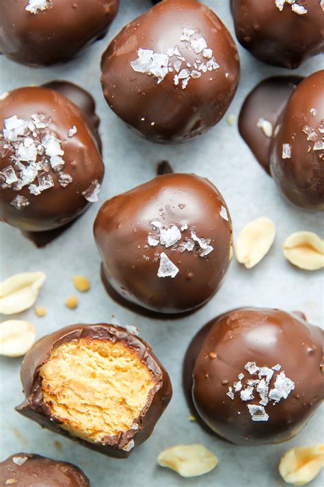 Salted Chocolate Peanut Butter Truffles Baker By Nature