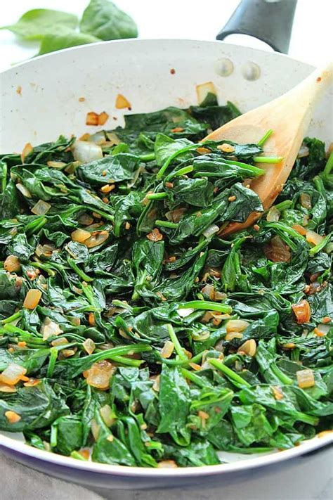 The Best Sauteed Spinach Recipe Fresh Spinach Sauteed With Garlic And