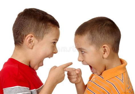 Kids Arguing 5 And 6 Years Old Stock Photo Image Of Accusations