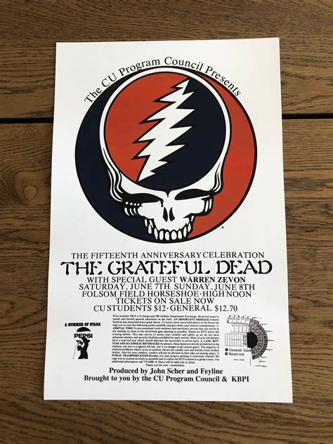 Grateful Dead At Cu Poster 1980 Colorado Etsy In 2021 Grateful Dead