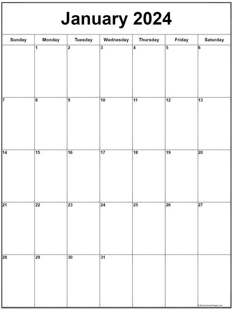 Vertical Calendar Template 2024 Free Tana Zorine