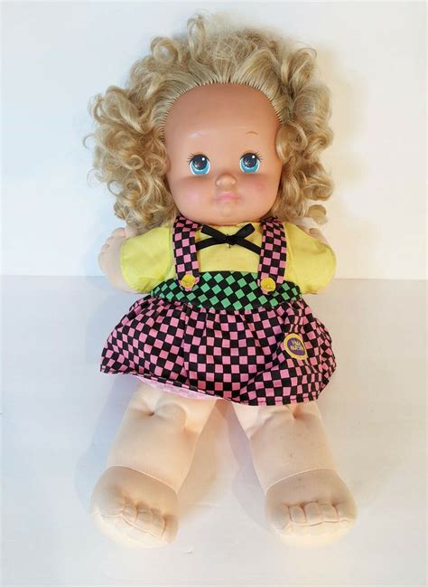 Vintage Mattel Magic Nursery Doll 1989 Curly Hair Blue Eyes Etsy