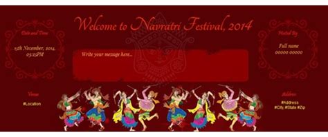 Navratri invitation card design online. Free Navratri Festival Invitation Card & Online Invitations