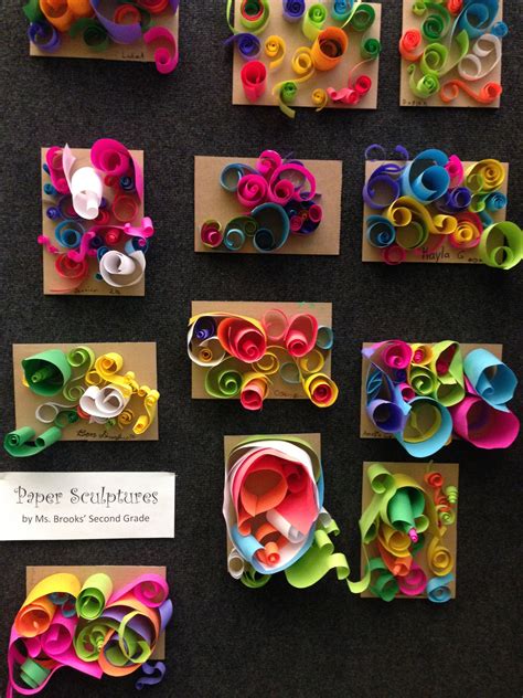 2nd Grade Paper Sculptures Reminding Us Of The Work Of Richard Serra