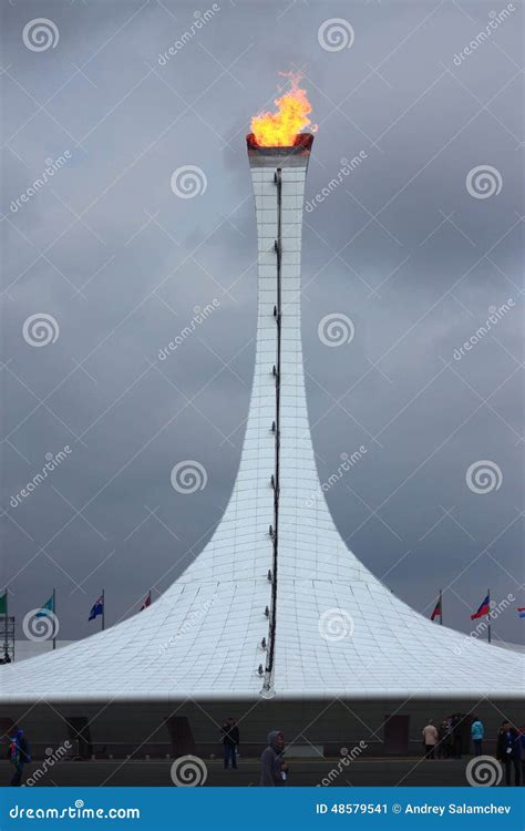 Olympic Fire In Olympic Park Of Sochi Editorial Photo Image Of Games
