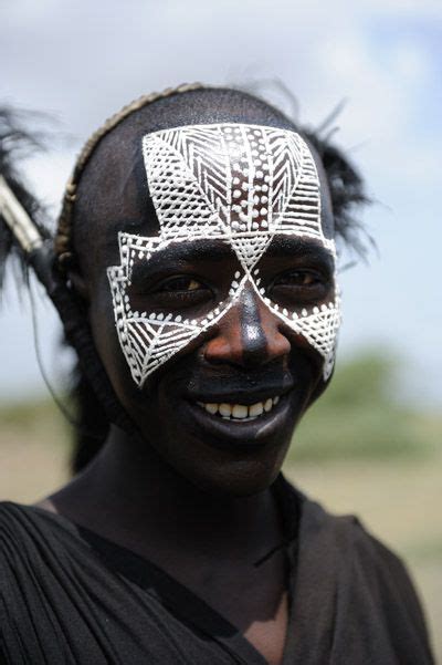 Maasai Morani Tanzania Safari Halloween Face Makeup Maasai