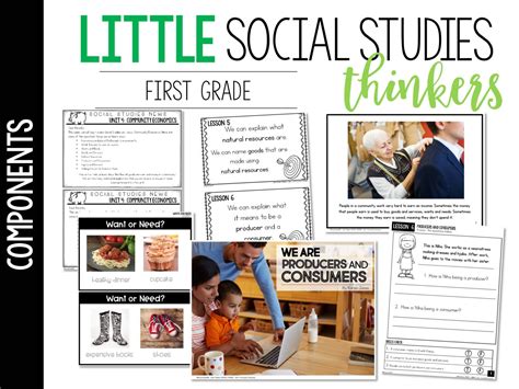 Little 1st Grade Social Studies Thinkers Unit 4 Community Economics