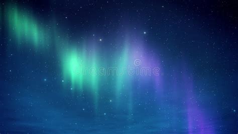 Northern Lights On The Arctic Sky With Stars Aurora Borealis In The