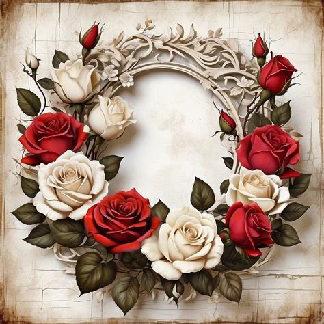 Red Rose Wreath Art Free Stock Photo Public Domain Pictures