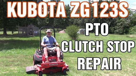 Kubota Zg123s Pto Clutch Stopper Repair Youtube