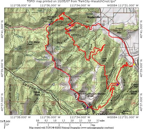 High Resolution Trail Park City The Canyons Trail Map