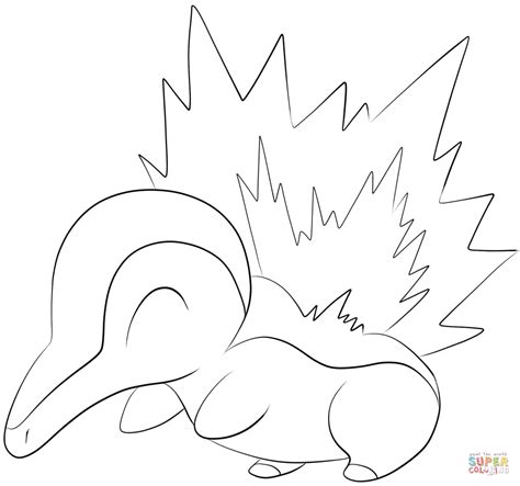 Cyndaquil Coloring Page Free Printable Coloring Pages
