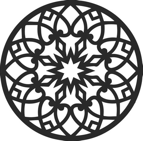 Decorative Vector Round Grille Free Dxf For Cnc Router Free Vector