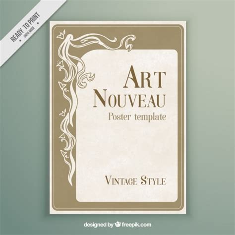 Art Nouveau Poster Template Vector Free Download