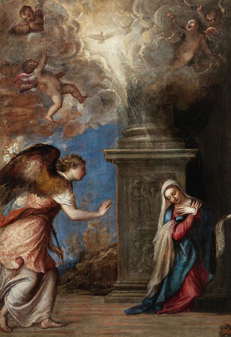 The Annunciation Painting By Titian
