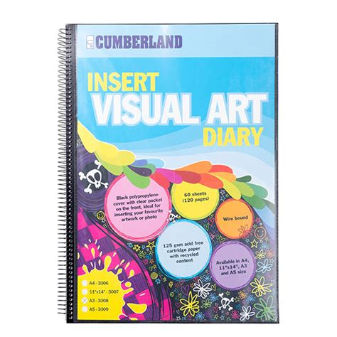 Visual Art Diary Insert Front Page A3 Stationery Group Pty Ltd
