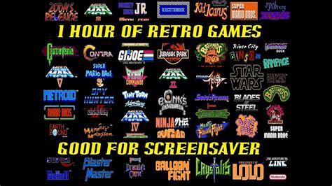 Retro Video Games Screensaver 1 Hour Of Hd Vdo With Names