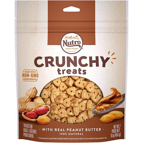 Nutro Crunchy Dog Treats With Real Peanut Butter 16 Oz Bag