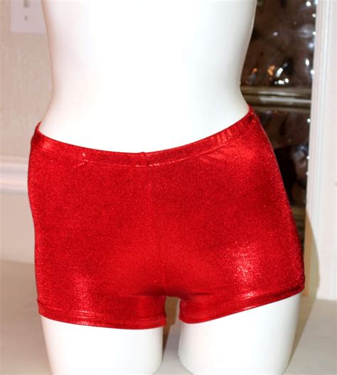 Red Hot Pants Shorts Spanky Dance Cheer Leading Ballet Dancers Etsy