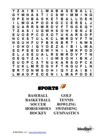 Easier Word Searches For Alzheimer And Dementia