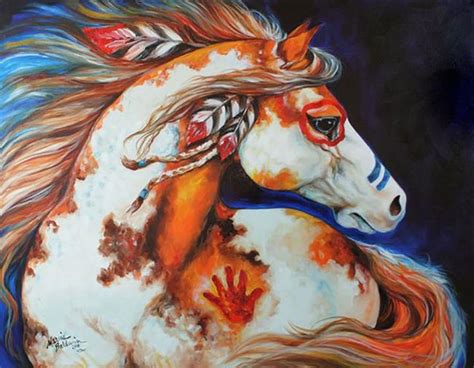 Spirit Indian War Horse Par Marcia Baldwin Native American Horses