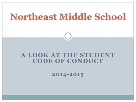 Ppt Northeast Middle School Powerpoint Presentation Free Download