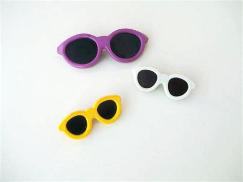 Vintage 80s Sunglass Pin Set Of 3 Various Sized Pins Vintage
